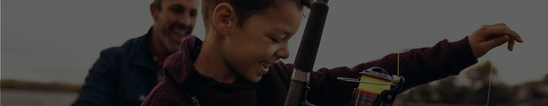 Kid Learning Fishing with Rod and Reel