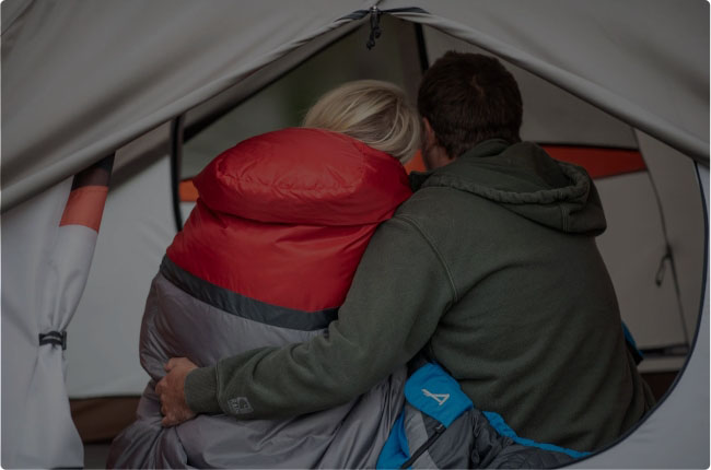 Couple in tent