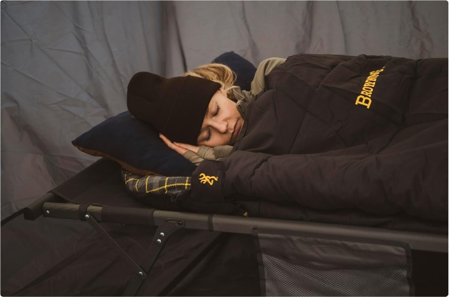 Kid sleeping in sleeping bag