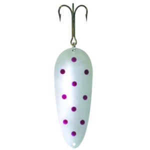 Lucky Strike 5.5" Giant Devil Bait - Pearl Red Dots