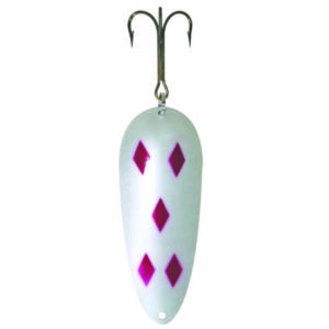 Lucky Strike 5.5" Giant Devil Bait - Nickel Pearl Red Diamond