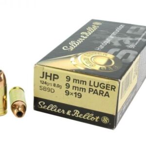 Sellier & Bellot Handgun Ammunition 9 mm Luger JHP