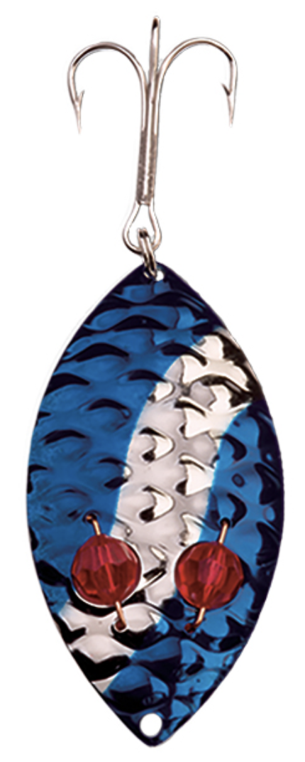 Red flash hammered nickel blue