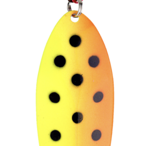 Yellow orange black dots lizard lure 300x300