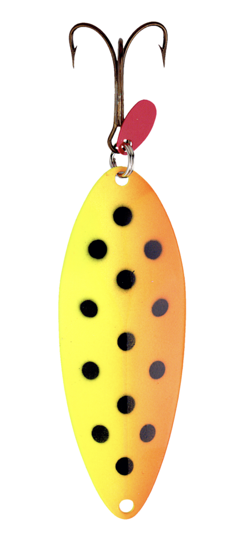 Yellow orange black dots lizard lure